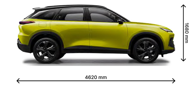 Baic Beijing 5 - wymiary samochodu